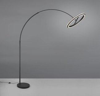 Trio Lighting LED vloerlamp Amador, zwart, hoogte 205 cm metaal