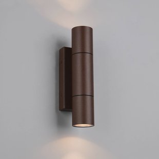 Trio Lighting Buitenwandlamp Yamuna, roestkleurig, hoogte 23 cm, metaal, IP65