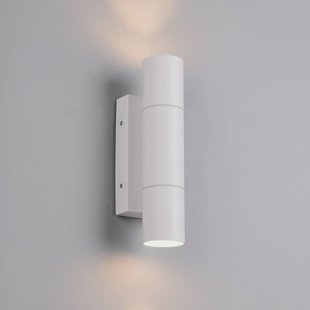 Trio Lighting Buitenwandlamp Yamuna, mat wit, hoogte 23 cm, metaal, IP65