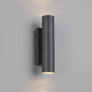 Trio Lighting Buitenwandlamp Yamuna, antraciet, hoogte 23 cm, metaal, IP65