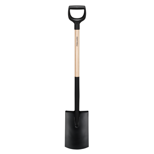 Fiskars Solid Spade Met Houten Steel Rond Fsc
