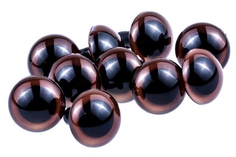 10st kunststof carving ogen 12 m/m bruin