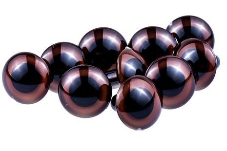 10st kunststof carving ogen 16 m/m bruin