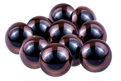 10st kunststof carving ogen 20 m/m bruin