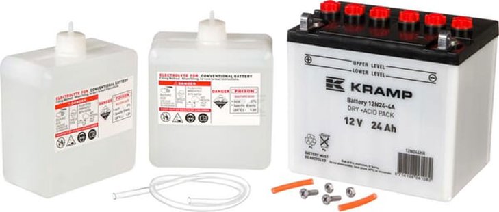 Kramp accu 12 volt 24 ah 200a met zuur