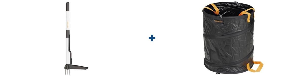 Fiskars light met gratis popup zak 56 l