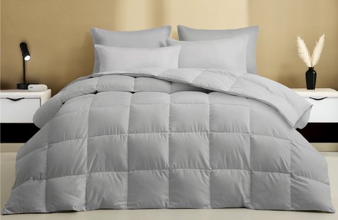 Zelesta Wonderbed Katoen Morning Grey - Dekbed zonder overtrek 4 seizoenen | Swiss Sense