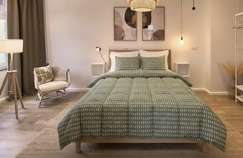 Zelesta Wonderbed Olive Stitches - Dekbed zonder overtrek | Swiss Sense