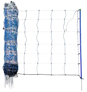 AKO Wolvennet 108 cm enkele punt 50 m wit/blauw TitanNet Premium Vario