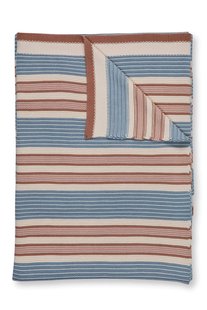 Pip Studio Plaid Bonsoir Combistripe Blauw