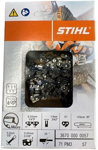 Stihl zaagketting pm3 1/4  1,1  57 25cm