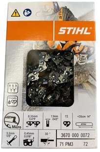 Stihl zaagketting pm3 1/4  1,1  72 35cm