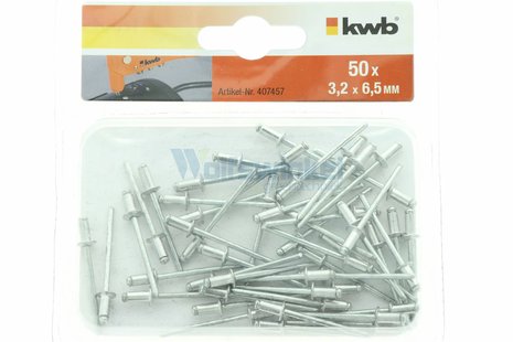 Kwb 50 popnagels 3,2 x 6,5 mm