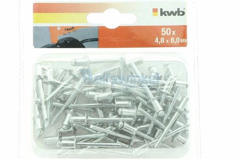 Kwb 50 popnagels 4,8 x 8,0 mm