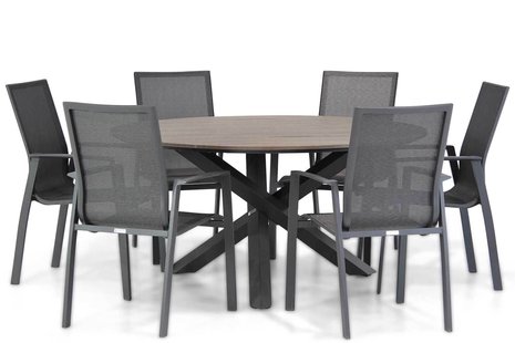 Lifestyle Ultimate/Ancona 150 cm dining tuinset 7-delig