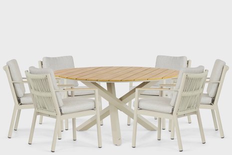 Coco Sevilla/Ancona 150 cm dining tuinset 7-delig