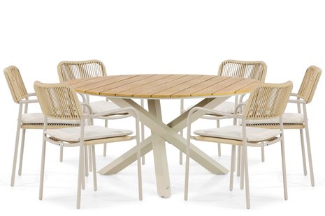Coco Penya/Ancona 150 cm dining tuinset 7-delig