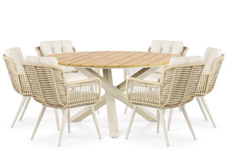 Coco Custa/Ancona 150 cm dining tuinset 7-delig