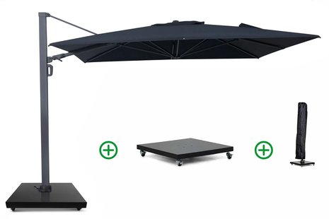 Camello Luna zweefparasol 3x3.5m S2 Excellent (incl. voet + hoes)