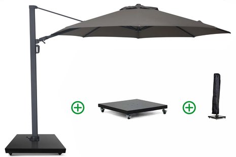 Camello Luna zweefparasol 3.5m S2 Excellent (incl. voet + hoes)