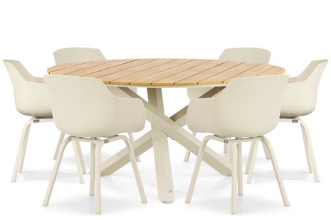 Lifestyle Salina/Ancona 150 cm dining tuinset 7-delig