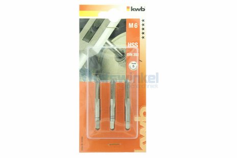 Kwb hss handtappenset m6 3-delig