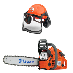 Husqvarna 455 kettingzaag + gratis helm
