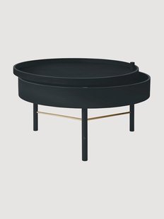 Ronde eikenhouten salontafel Turning Table met opbergruimte