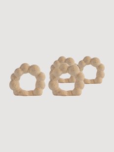 Handgemaakte servetringen Porto van keramiek, 4-delig