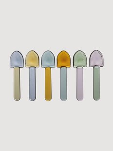 IJslepels Colorea van glas, 6-delig