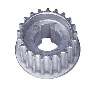 Toothed washer spindle