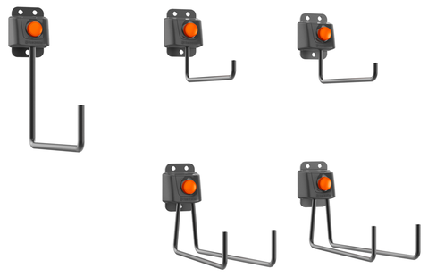 Husqvarna Opslag Haken – 5-Delige Set voor Tuingereedschap, Rail- of Wandmontage