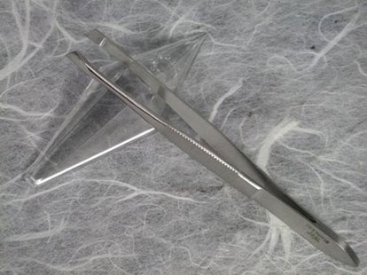 A.a.s. epileer pincet schuin stainless/s