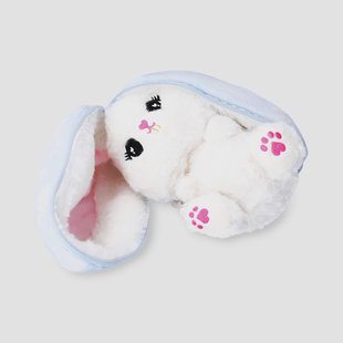 Pluche konijntje in blauw paasei