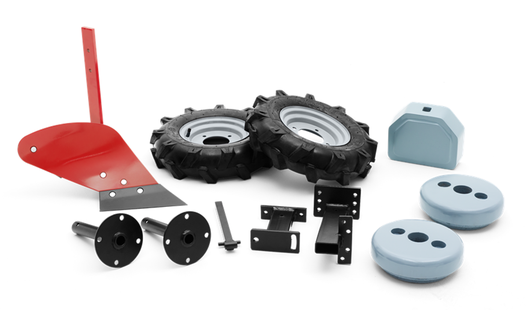 Ploegkit met rubberen wielen + gewichten