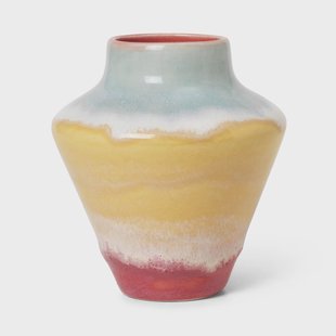 Kähler Poppery vaas 12 cm Pink-mint-geel