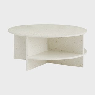 Muuto Halves salontafel Off white-terrazzo, Ø85 cm