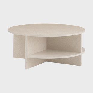 Muuto Halves salontafel Light taupe-terrazzo