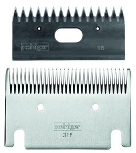 Heiniger Messenset 31F/15 – Fijne scheermessenset voor paarden en runderen