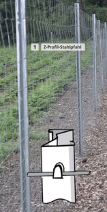 Z-profil paal van staal 2300 mm