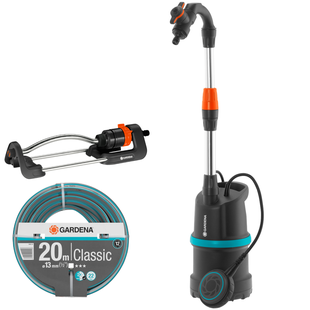 Gardena Regentonpomp 4000/1 Set – 4000 liter/uur - 1,3 Bar met tuinslang en zwenksproeier