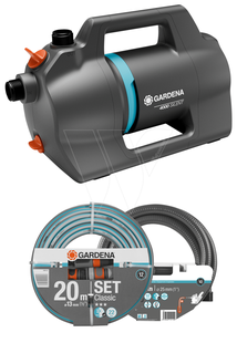 Gardena Besproeiingspomp 4100 Silent Set – 4100 liter/uur - 3,6 Bar met aanzuig- en tuinslang