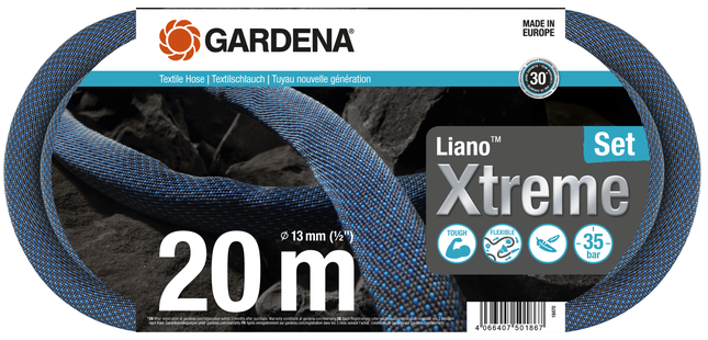 Gardena Textielslang Liano™ Xtreme 20 Meter Set