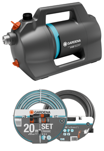 Gardena Besproeiingspomp 4200 Silent Set – 4200 liter/uur - 3,9 Bar met aanzuig- en tuinslang