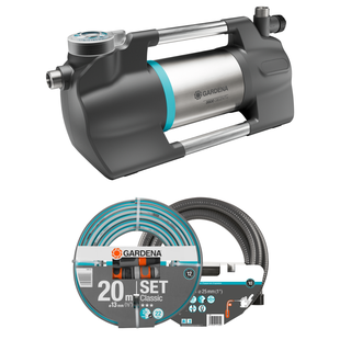 Gardena Besproeiingspomp 5600 Silent+  – 5600 liter/uur - 4,7 Bar met aanzuig- en tuinslang