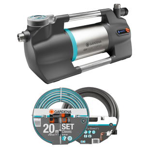 Gardena Besproeiingspomp 6300 SilentComfort – 6300 liter/uur - 4,9 Bar met aanzuig- en tuinslang