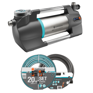 Gardena Besproeiingspomp 6500 SilentComfort – 6500 liter/uur - 5,0 Bar met aanzuig- en tuinslang