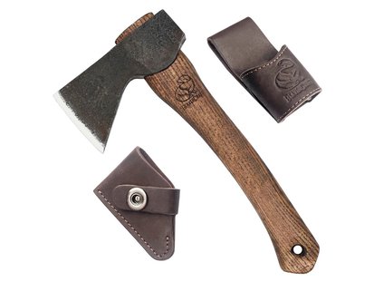 BeaverCraft AX1 – Compacte Bushcraft Carving Bijl met Leren Schede