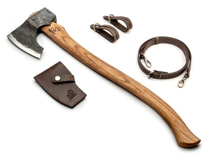 BeaverCraft AX4 – Universal Forest Felling Axe met Leren Schede