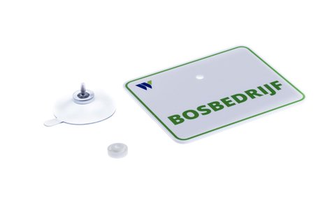 Autobordje bosbedrijf met zuignap
